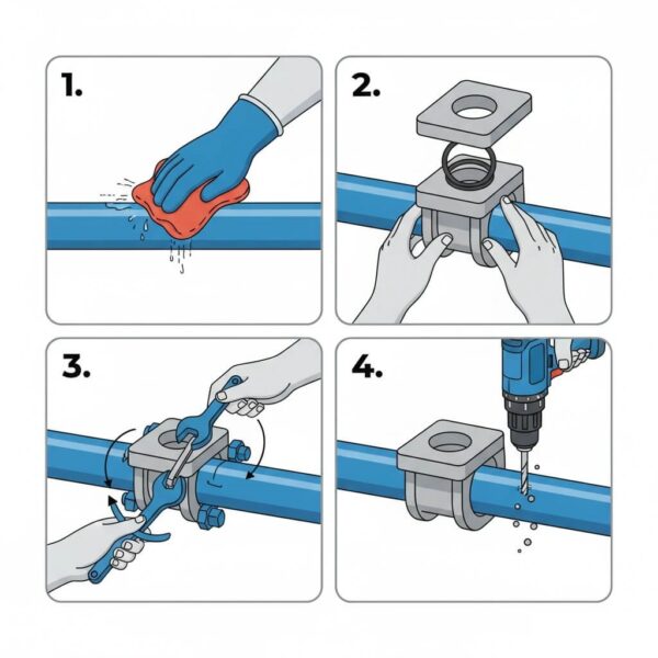 اینفوگرافیک آموزشی نحوه بستن کمربند انشعاب